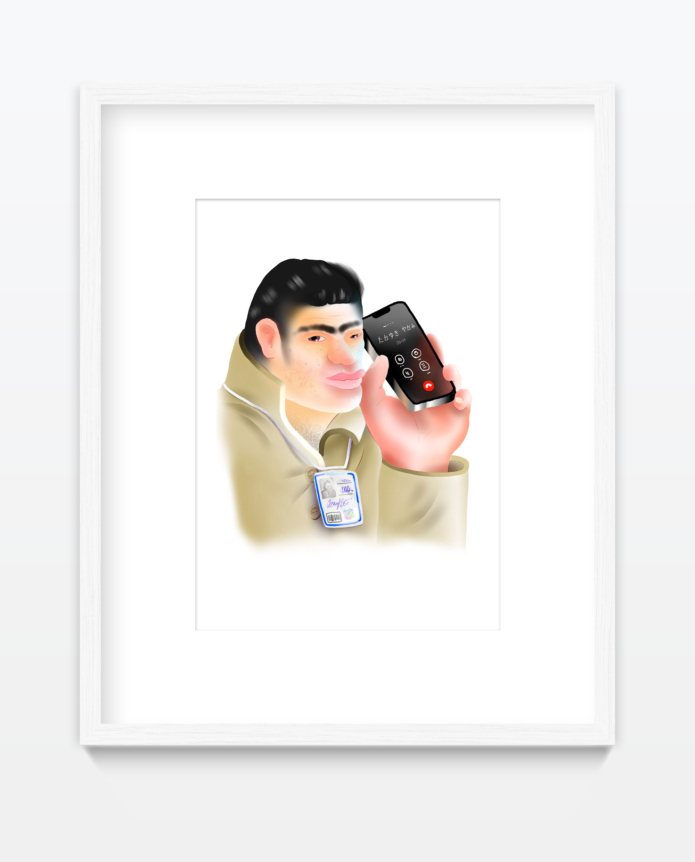 Dominik rafal yagami Kopie weisser Rahmen mit passepartout